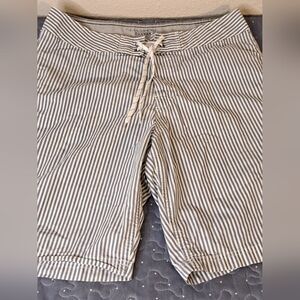 Land's End canvas straight leg swim board shorts size 32